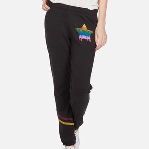 NWT LAUREN MOSHI BRYNN DRIPPING STAR STRIPE SWEATPANTS-CHARCOAL- SOLD OUT-$145